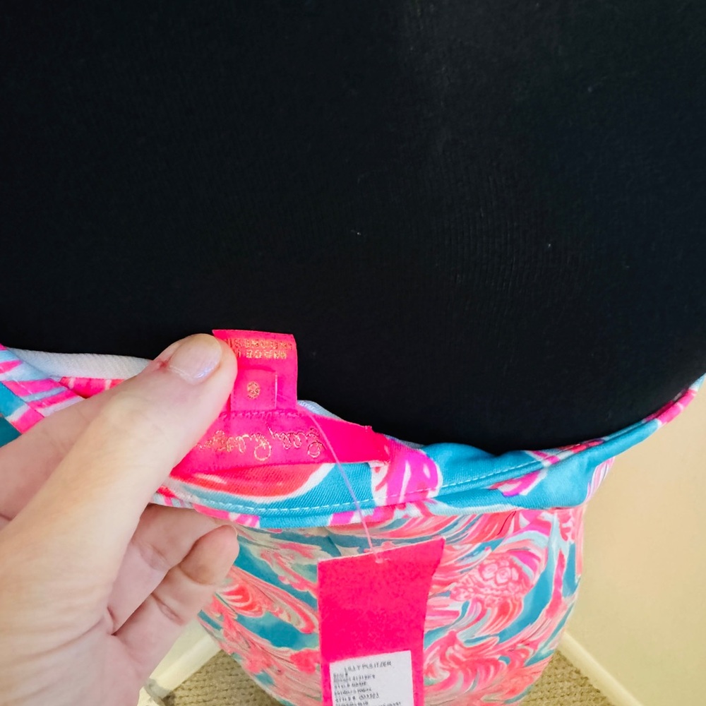 NWT Lilly Pulitzer One-Shoulder Dress in Pink and Blue - Picture 9 of 11